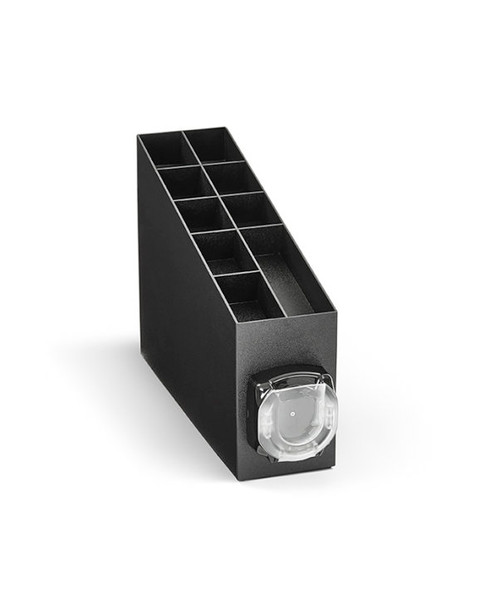 Vollrath K1LLDS 23 3/8" Black Plastic Straw & Condiment Organizer LidSaver3 Dispenser Cabinet