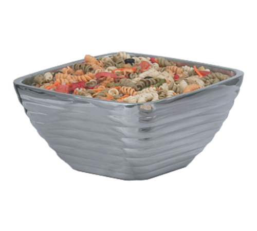 Vollrath 47635 5.2 Qt. 18/8 Stainless Steel Square Beehive Serving Bowl