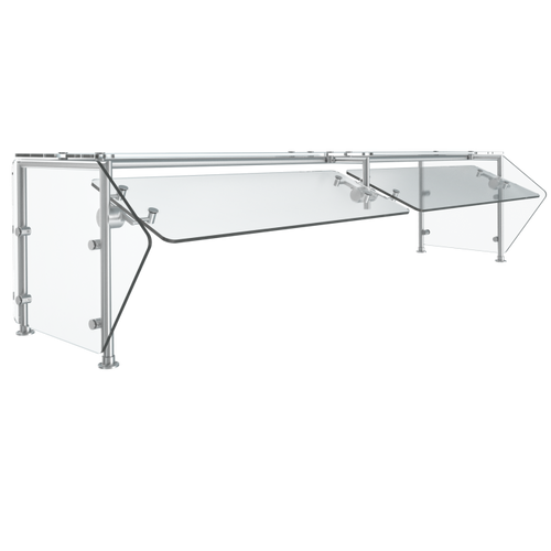 Vollrath FC-6BG-051S 73.5" W x .37" Thick Tempered Glass Panels Stainless Steel Frame Single Sided 6-Series Velocity Breath Guard