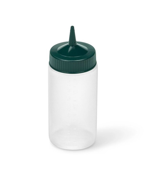 Vollrath 4916-13191 16 Oz. Clear Bottle with Green Cap Traex Color-Mate Squeeze Bottle Dispenser