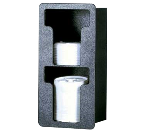 Vollrath FML-2V 6.5" W x 5.38" D x 13.44" H Black Plastic (2) Vertical Mount Flush Mount Lid Holder