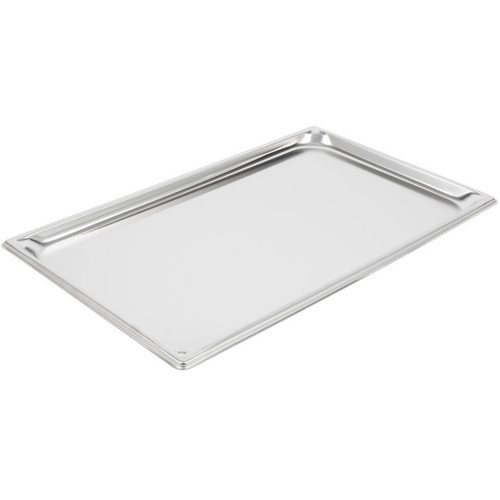 Vollrath 90002 Stainless Steel Standard 3/4" Deep 22 Gauge Top Flange Corners with Concave Indentation Super Pan 3 1/1 GN Food Pan
