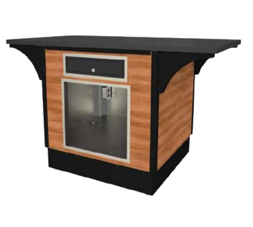 Vollrath VCS32 32" W x 32 1/2" D x 34" H Stainless Steel Frame V-Class Series Cashier Station