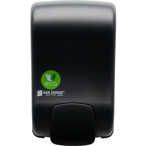 Carlisle SF900REBK 900mL Black Foam San Jamar ecoLogic Rely Manual Soap & Sanitizer Dispenser