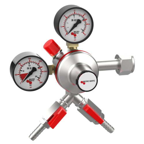 Micro Matic 842-2-PP CO2 Primary Premium Plus Double Gauge Regulator