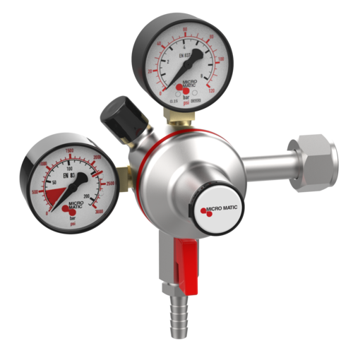 Micro Matic 942B-PP Premium Plus High Pressure Double Gauge Gas Regulator