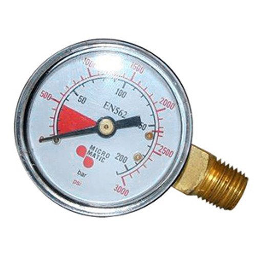 Micro Matic 3450007-R 0 - 3000 PSI Pressure Gauge
