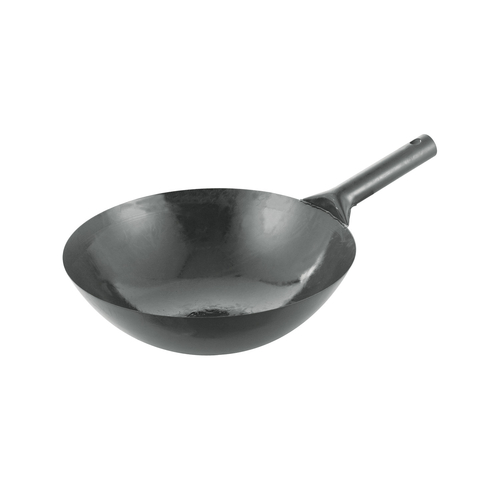CAC China WOK-14BK 14" Dia. Black Carbon Steel Wok (12 Each Per Case)