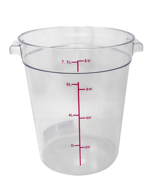 Omcan USA 80175 8 Qt. Clear Polycarbonate Round Food Storage Container