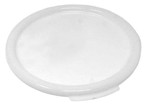 Omcan USA 80173 White Polypropylene Round Food Storage Container Lid for 6 and 8 Qt. Container