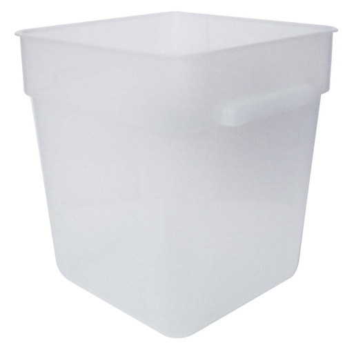 Omcan USA 80197 22 Qt. Translucent Polypropylene Square Food Storage Container