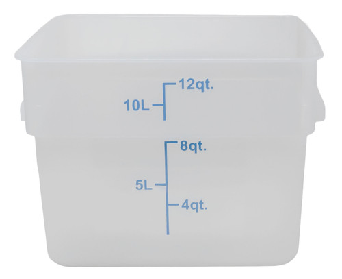 Omcan USA 80199 12 Qt. Translucent Polypropylene Square Food Storage Container