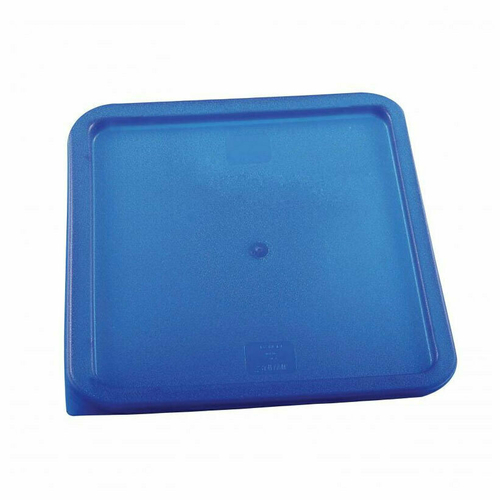 Omcan USA 80202 Blue Polyethylene Square Food Storage Container Lid for 18 and 22 Qt. Container