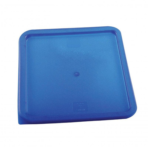 Omcan USA 80202 Blue Polyethylene Square Food Storage Container Lid for 18 and 22 Qt. Container