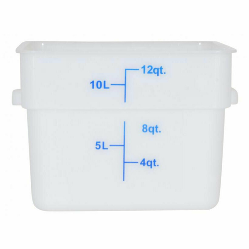 Omcan USA 80201 12 Qt. White Polypropylene Square Food Storage Container