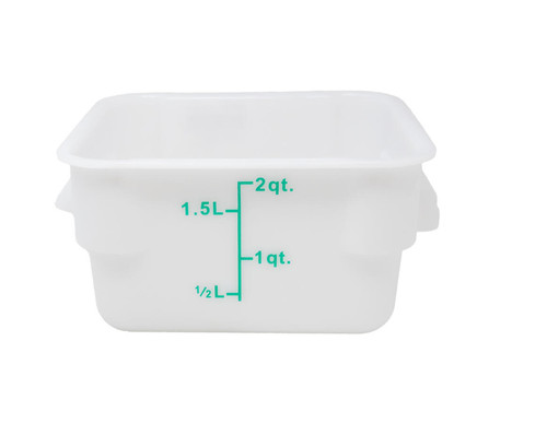 Omcan USA 80239 2 Qt. White Polypropylene Square Food Storage Container