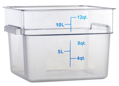 Omcan USA 80167 12 Qt. Clear Polycarbonate Square Food Storage Container