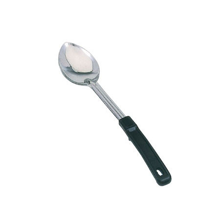 Omcan USA 80728 13" Stainless Steel Solid Basting Spoon with Stop-Hook Handle