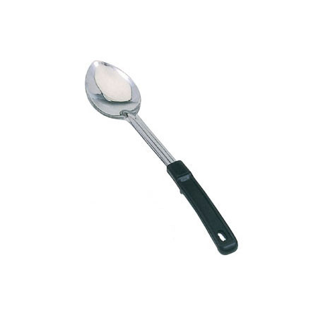 Omcan USA 80727 11" Stainless Steel Solid Basting Spoon with Stop-Hook Handle