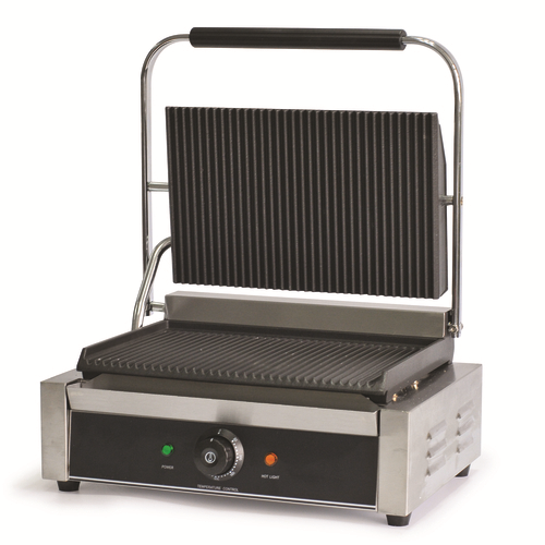 Nemco GS1621 17" W Stainless Steel Dual Panini or Sandwich Grill - 120 Volts