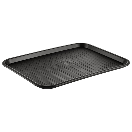 CAC China DSPT-1216K 16" W Black Polypropylene Fast Food or Cafeteria Tray