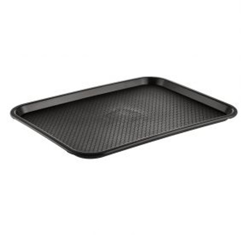 CAC China DSPT-1418K 18" W Black Polypropylene Fast Food or Cafeteria Tray