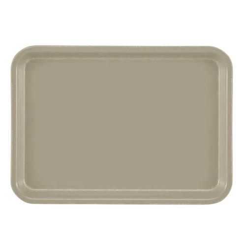 Cambro 46104 6" x 4.25" Desert Tan High-Impact Fiberglass Rectangular Camtray - 12/Case