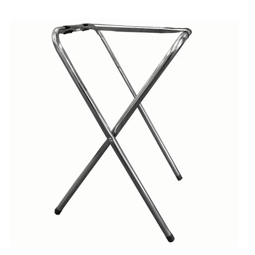 TableCraft Products 23 17-1/4" W x 17-1/4" D x 29 3/4" H Chrome Plated Tray Stand