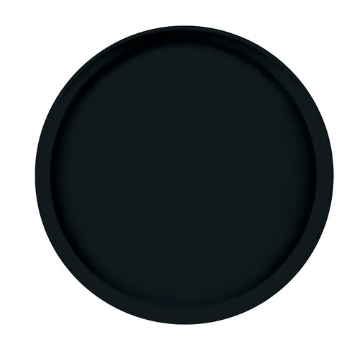 Cambro 1400110 14" Dia. Black Round Fiberglass Serving Camtray - 12/Case