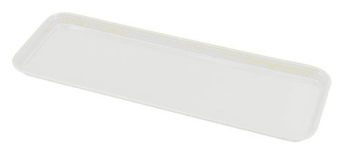 Omcan USA 85260 26" W x 9" D x 1" H White Fiberglass Rectangular Market Tray