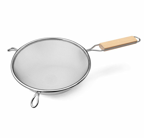 Omcan USA 80940 6" Dia. Tin Plated Single Mesh Strainer