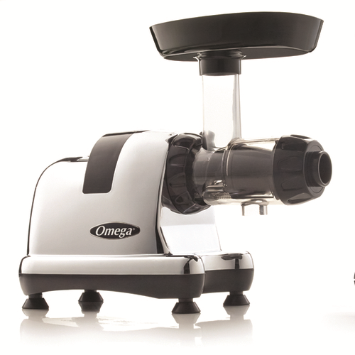 Omega J8006HDC 6.5" W Stainless Steel and Plastic Manual Feed Omega Masticating Juicer - 150 Watts