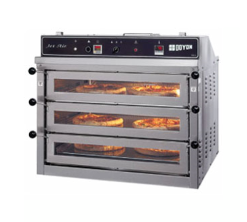 Doyon PIZ3G-NG 35.88" W Stainless Steel Triple Deck Natural Gas Jet Air Counter Top Pizza Oven - 70,000 BTU