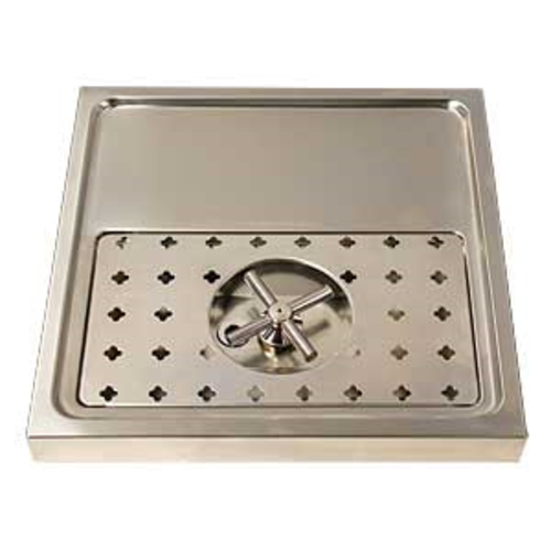 Micro Matic DP-1604 15.75" W x 15.75" D Stainless Steel Platform Drip Tray for 1-2 Faucets