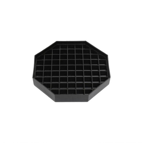 Thunder Group ALDT060 5.03" x 5.03" x 0.75" H Black Octagon Plastic Drip Tray