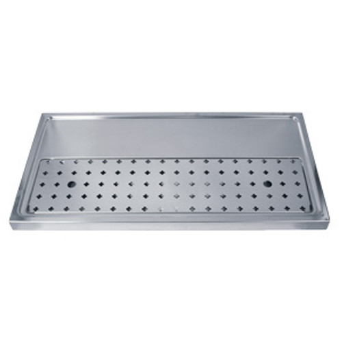 Micro Matic DP-1606-NR 31.5" W x 15.75" D Stainless Steel Platform Drip Tray for 3-5 Faucets