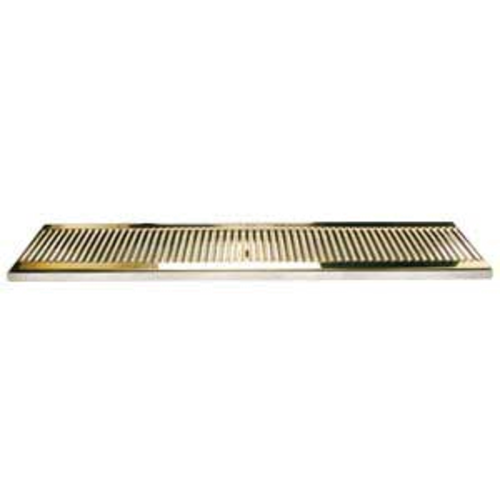 Micro Matic DP-120DSSPVD-30 30" W x 5" D Stainless Steel and Brass with Drain Drip Tray Trough