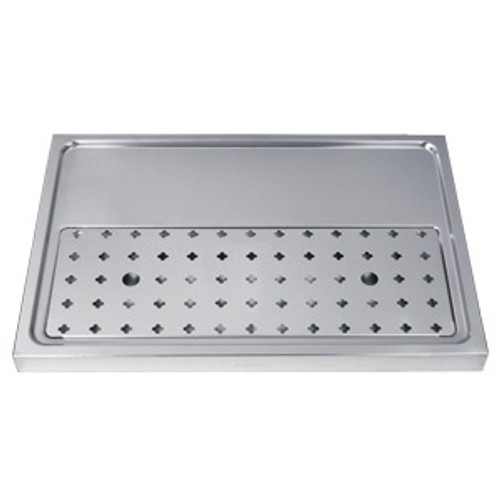 Micro Matic DP-1605-NR 23.63" W x 15.75" D Stainless Steel Platform Drip Tray for 2-3 Faucets