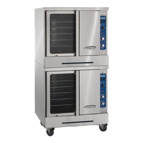 Imperial PCVDG-2 38" W Stainless Steel 2 Decks Liquid Propane Convection Oven - 160,000 BTU