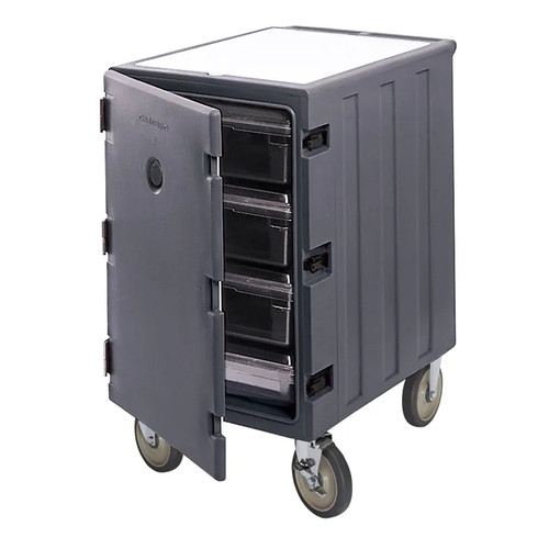 Cambro 1826LBC615 32" L x 21.5" D x 37.5" H for Food Storage Boxes Removable Cutting Board on Top Holds 18" x 26" Food Storage Boxes (13) Supports of 1.75" Centers Charcoal Gray Camcart