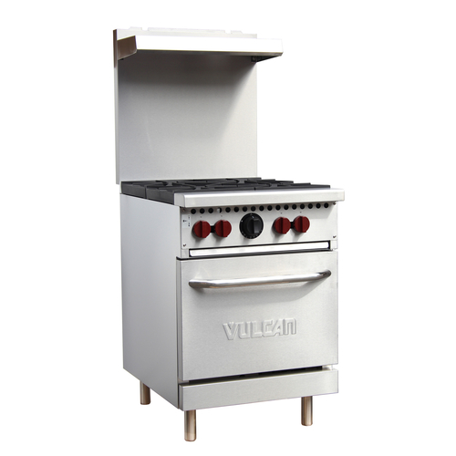 Vulcan SX24-4BP 23.98” W Stainless Steel Liquid Propane SX Series Restaurant Range – 142,000 BTU