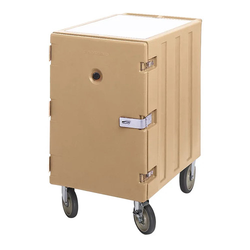 Cambro 1826LTCSP157 32" L x 21.5" D x 37.5" H with Security Package for Trays and Sheet pans with Removable Cutting Board on Top Holds up to (13) 18" x 26" Trays or Sheet/Bun Pans (13) Tray Supports with 1.75" Centers Coffee Beige Camcart