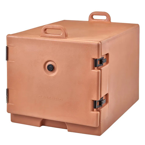 Cambro 1826MTC157 21.5" W x 29.25" D x 22.5" H for Trays and Sheet Pans Holds up to (6) 18" x 26" Sheet Pans Molded-In handles on Top for Easy Maneuvering Coffee Beige Cam Carrier