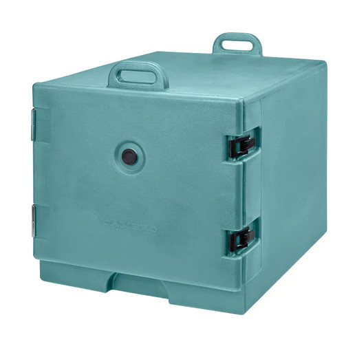 Cambro 1826MTC401 21.5" W x 29.25" D x 22.5" H for Trays and Sheet Pans Holds up to (6) 18" x 26" Sheet Pans Molded-In handles on Top for Easy Maneuvering Slate Blue Cam Carrier