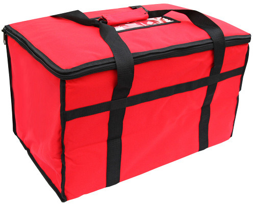 Omcan USA 80948 22" W x 13.9" D x 13" H Red Polyester Fabric Delivery Bag
