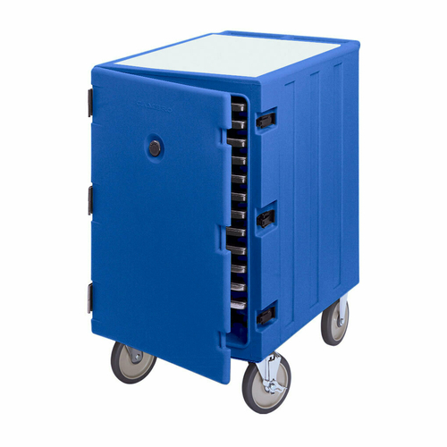 Cambro 1826LTC186 32" L x 21.5" D x 37.5" H for Trays and Sheet Pans with Removable Cutting Board on Top Holds up to (13) 18" x 26" Trays or Sheet/Bun Pans (13) Tray Supports with 1.75" Centers Navy Blue Camcart