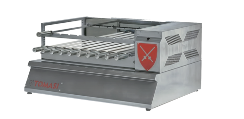 Skyfood KBB-10C 39.4" W Countertop Modular System Stainless Steel Shish Kabob Charcoal Grill - 115 Volts