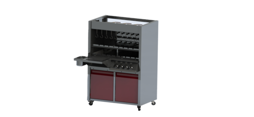 Skyfood CH-26TEPRM-NG 43" W Stainless Steel Floor Model Rock Wool Thermal Insulation Natural Gas Barbecue Grill - 89,320 BTU