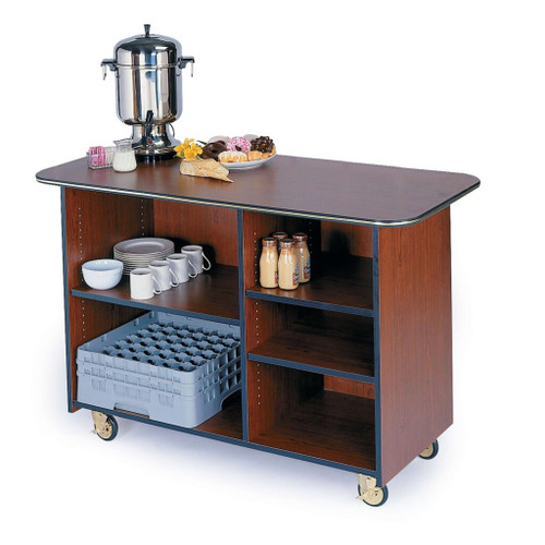 Lakeside 68200 57.5" W Solid Wood Composite 2 Compartments Enclosed Service Cart