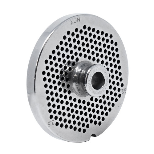 Omcan USA 37546 3 Notches Round #32 with Hub European Style Machine Plate